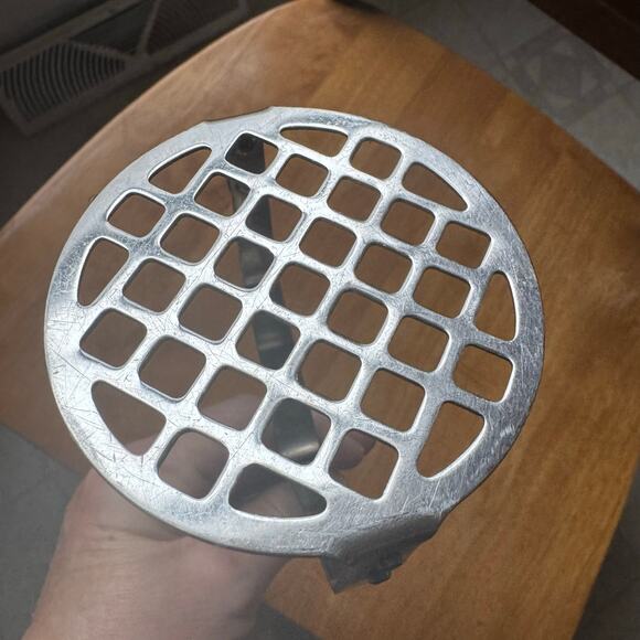 Vintage Potato Masher Stainless Steel Japan White Gray Flowers Enamel Handle 10" - Picture 9 of 12